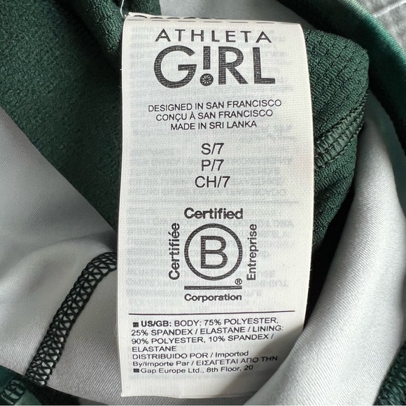 ATHLETA GIRL Long Distance Cropped Racerback Sports Bra Tank Top Size S / 7 - Picture 6 of 7
